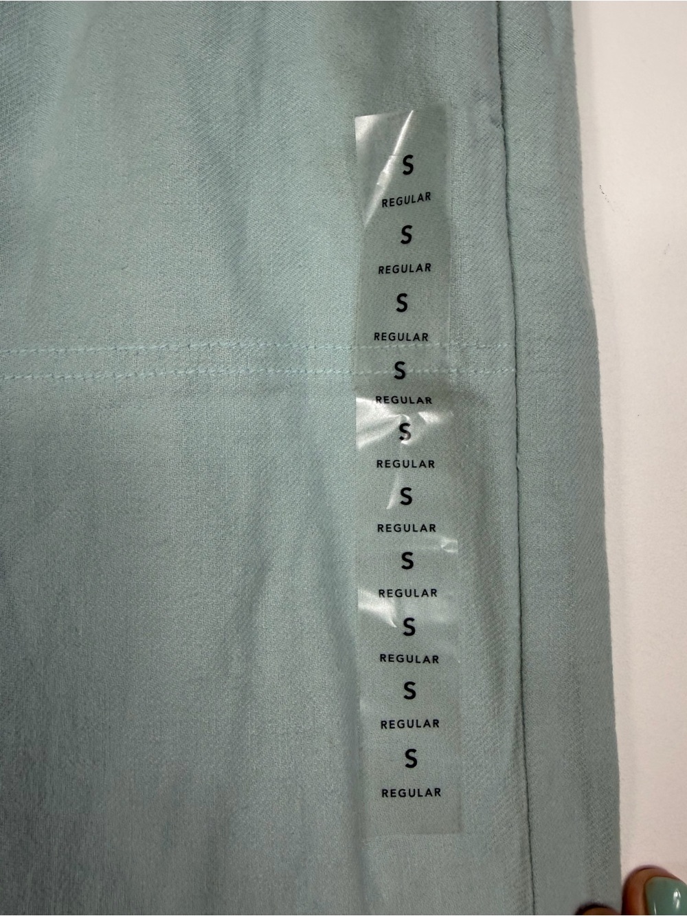 NWOT American Eagle Linen Blend Wide Leg Pants Sage Green Elastic Waist Size S - Picture 6 of 16